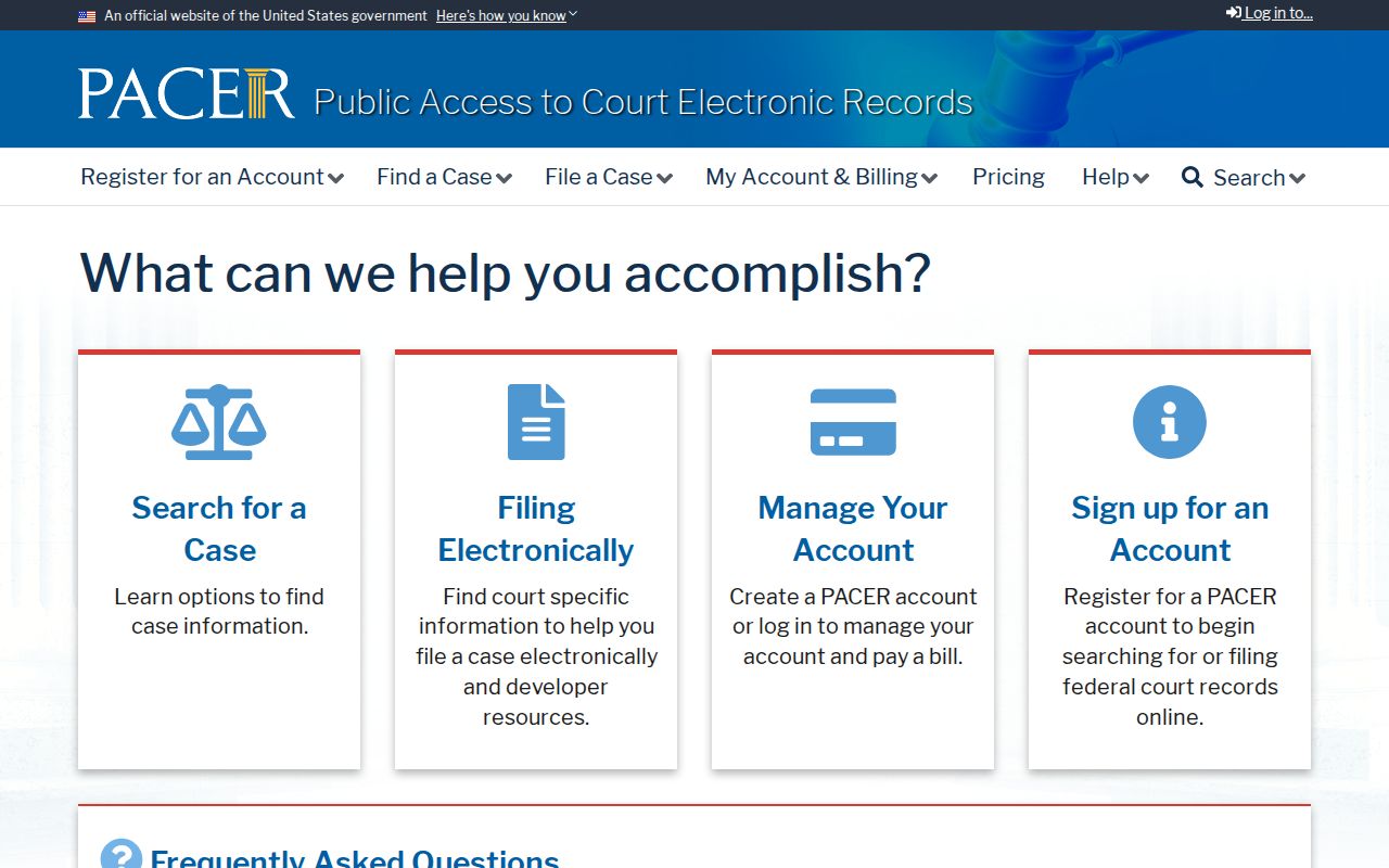 Greene County criminal history PACER federal court search