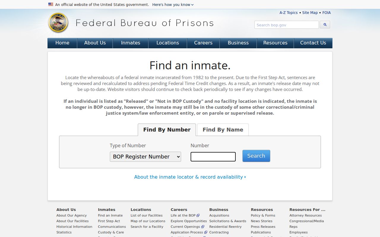 Greene County criminal history federal prison locator