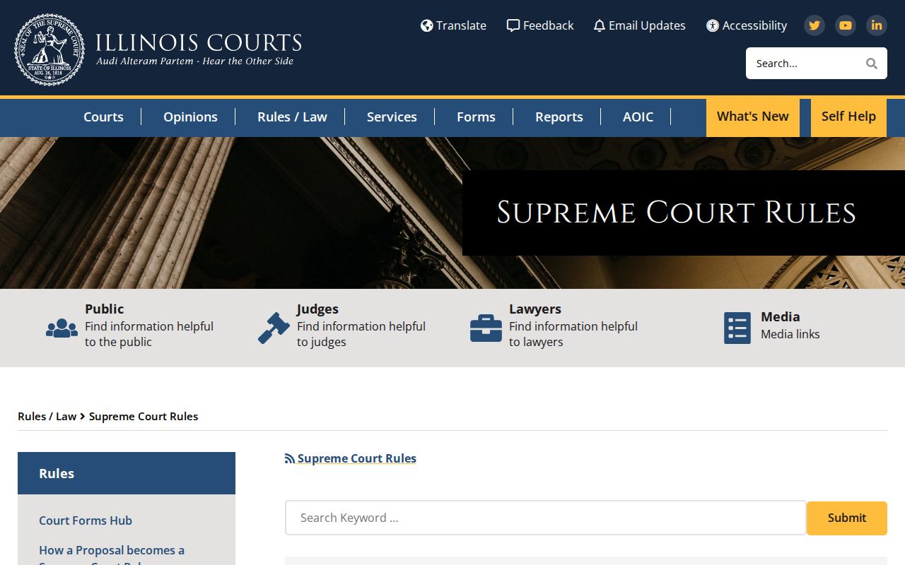Roodhouse criminal court records Illinois Supreme Court rules